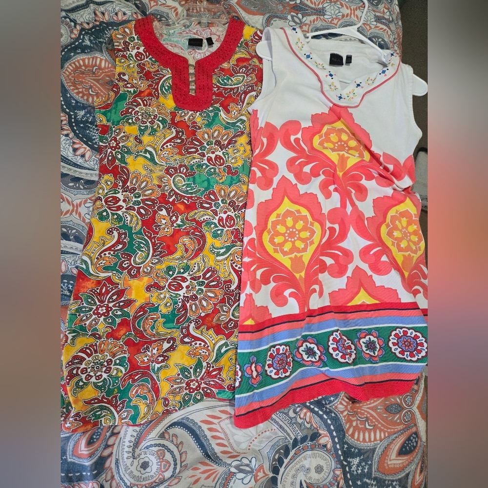 2 Rafaella Patterened  Dresses.